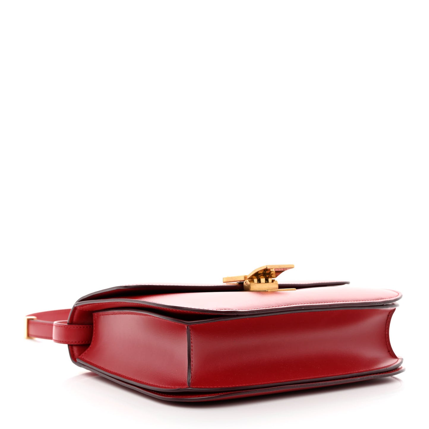 Box Calfskin Medium Classic Box Flap Bag Red