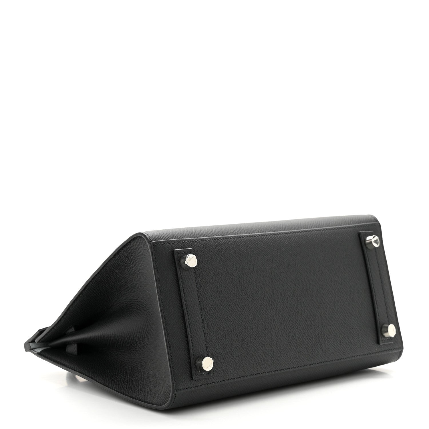 Hermes Epsom Horseshoe Birkin Sellier 25 Black Bleu Pale 4 of 11