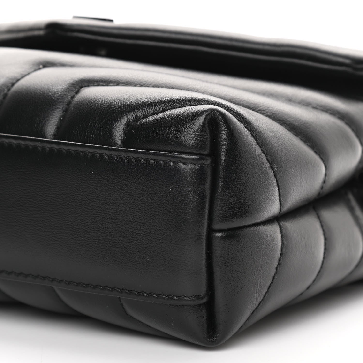 Saint Laurent Calfskin Y Quilted Monogram Toy Loulou Crossbody Bag Black 11 of 11