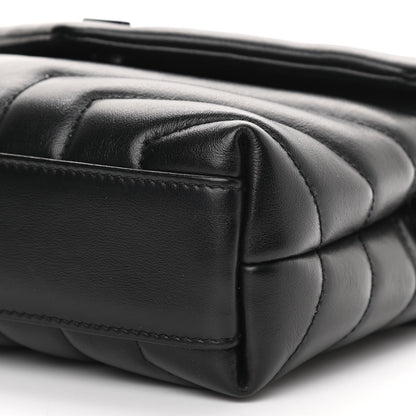 Saint Laurent Calfskin Y Quilted Monogram Toy Loulou Crossbody Bag Black 11 of 11