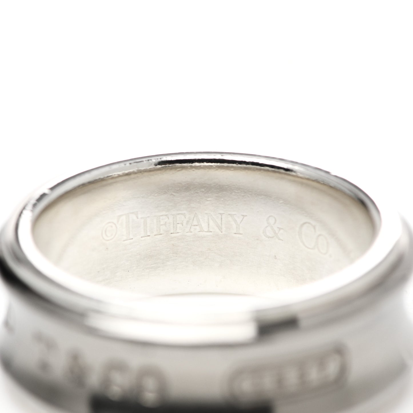 Sterling Silver Titanium 1837 Band Ring 55 7.25