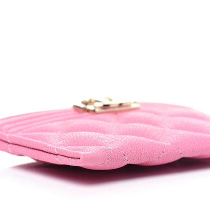 Chanel Caviar Quilted Boy Card Holder Pink 9 of 12