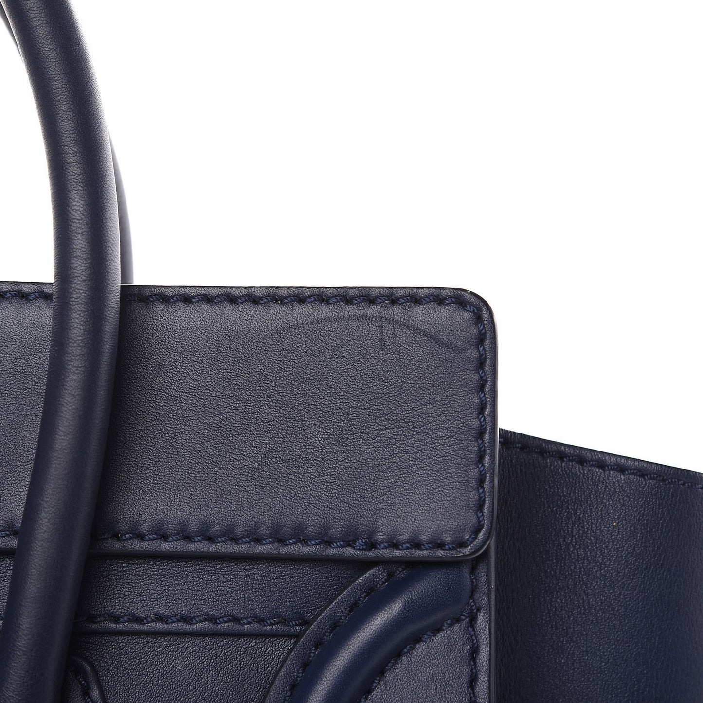 Smooth Calfskin Micro Luggage Navy Blue