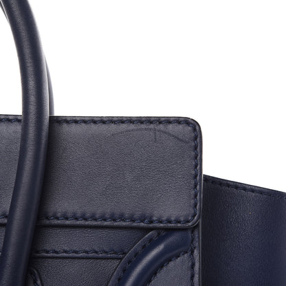 Celine Smooth Calfskin Micro Luggage Navy Blue 16 of 17