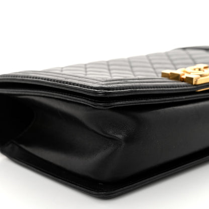 Chanel Lambskin Quilted Medium Boy Flap Black 9 of 10
