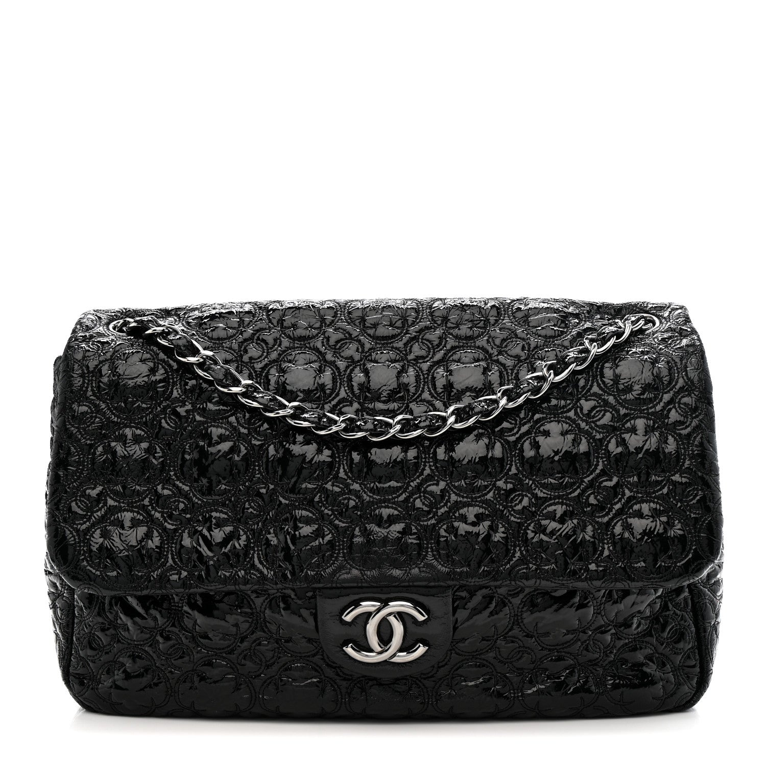 Chanel Vinyl Rock In Moscow Single Flap Black 1 of 10