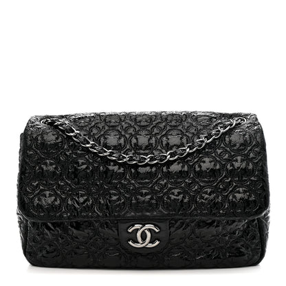 Chanel Vinyl Rock In Moscow Single Flap Black 1 of 10