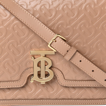 Burberry Calfskin Monogram Embossed Small TB Bag Light Camel 9 of 9