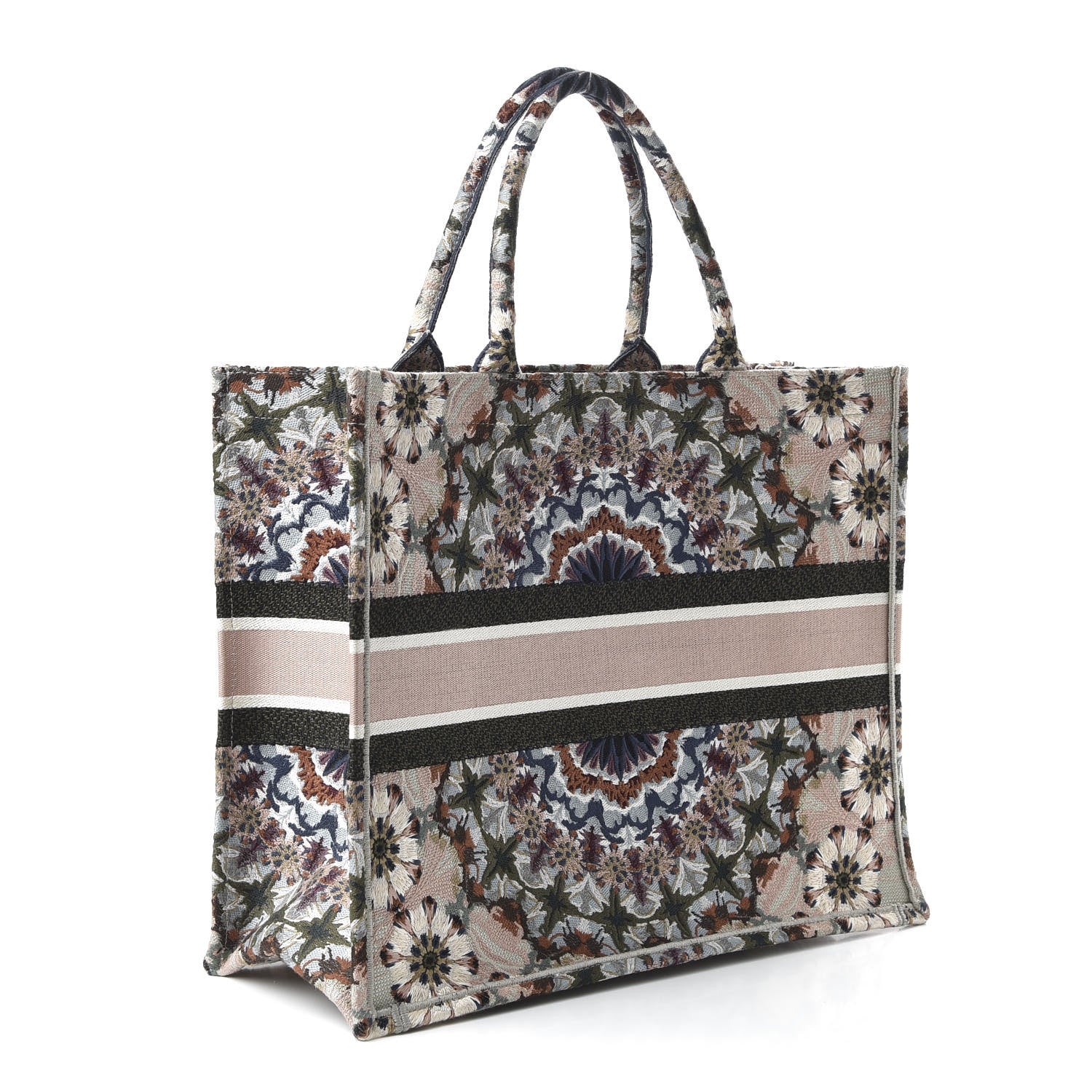 Christian Dior Canvas Embroidered KaleiDioroscopic Book Tote Multicolor 3 of 10