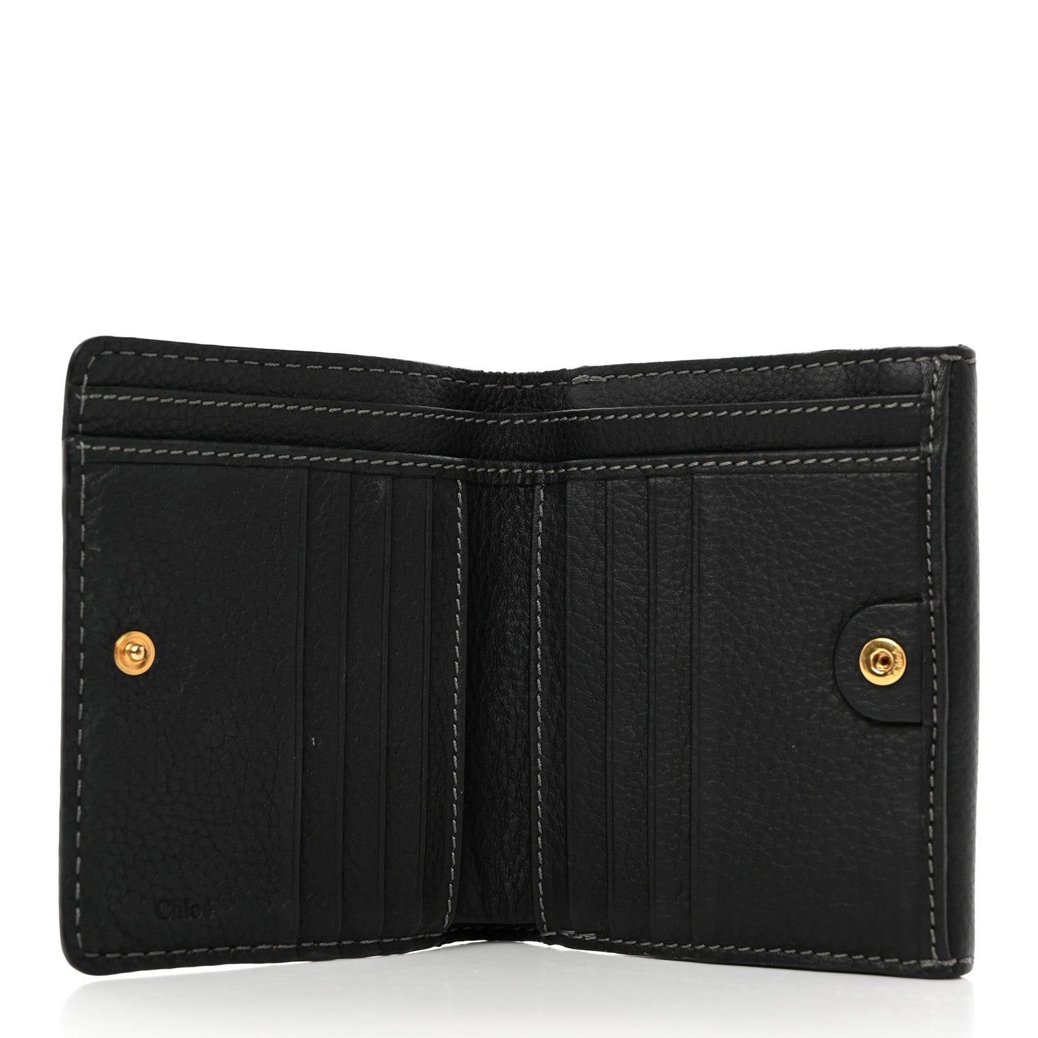 Chloe Grained Calfskin Marcie Square Wallet Black 6 of 12
