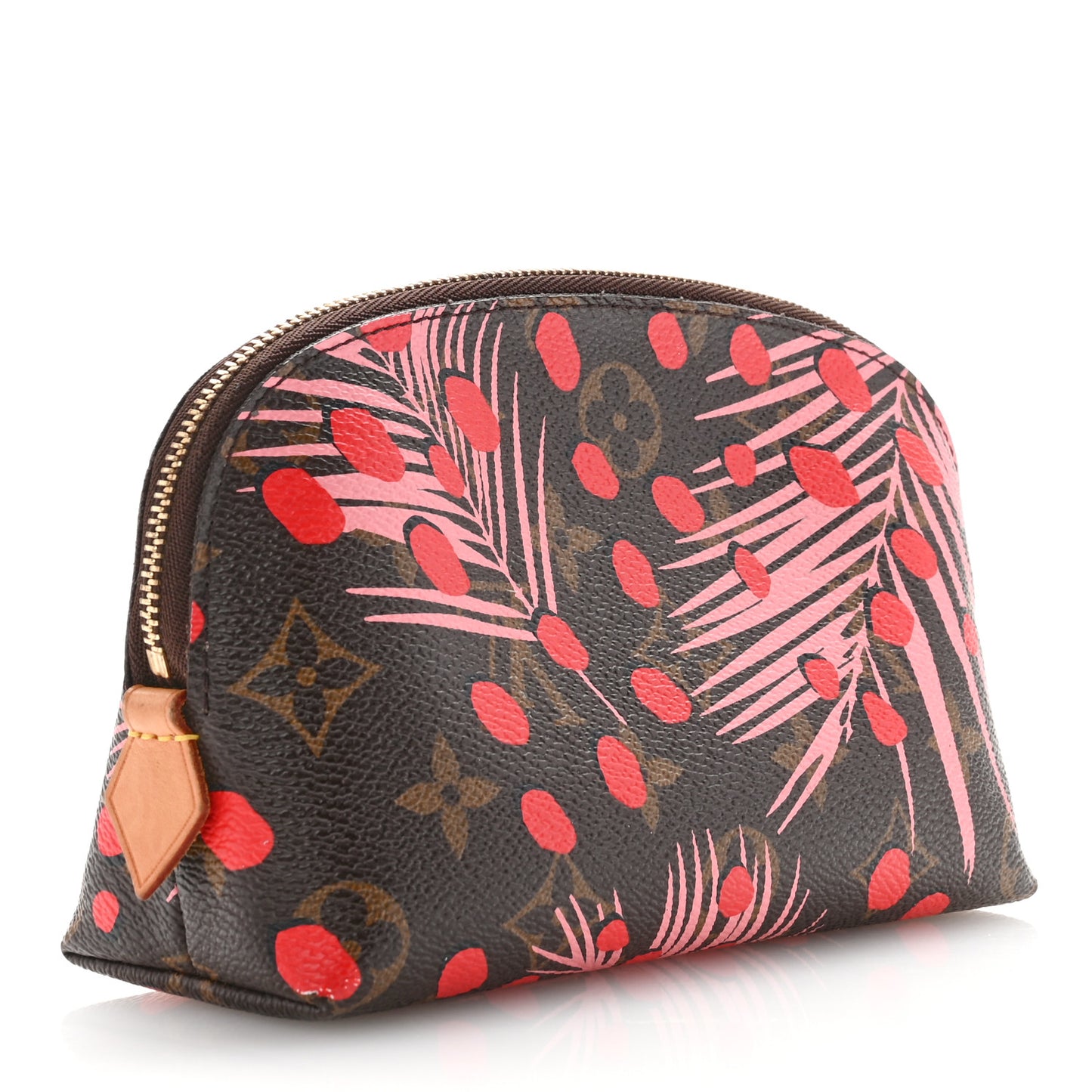 Monogram Jungle Dots Cosmetic Pouch Sugar Pink Poppy