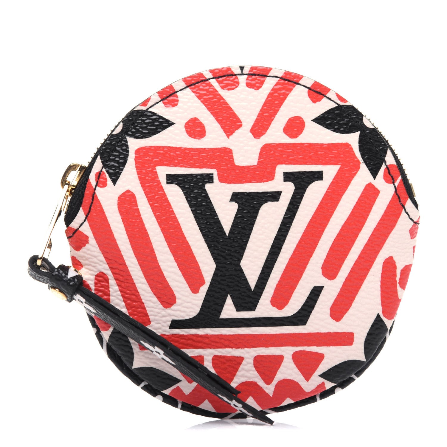 Louis Vuitton Monogram Giant Crafty Round Coin Purse Creme Rouge 1 of 10