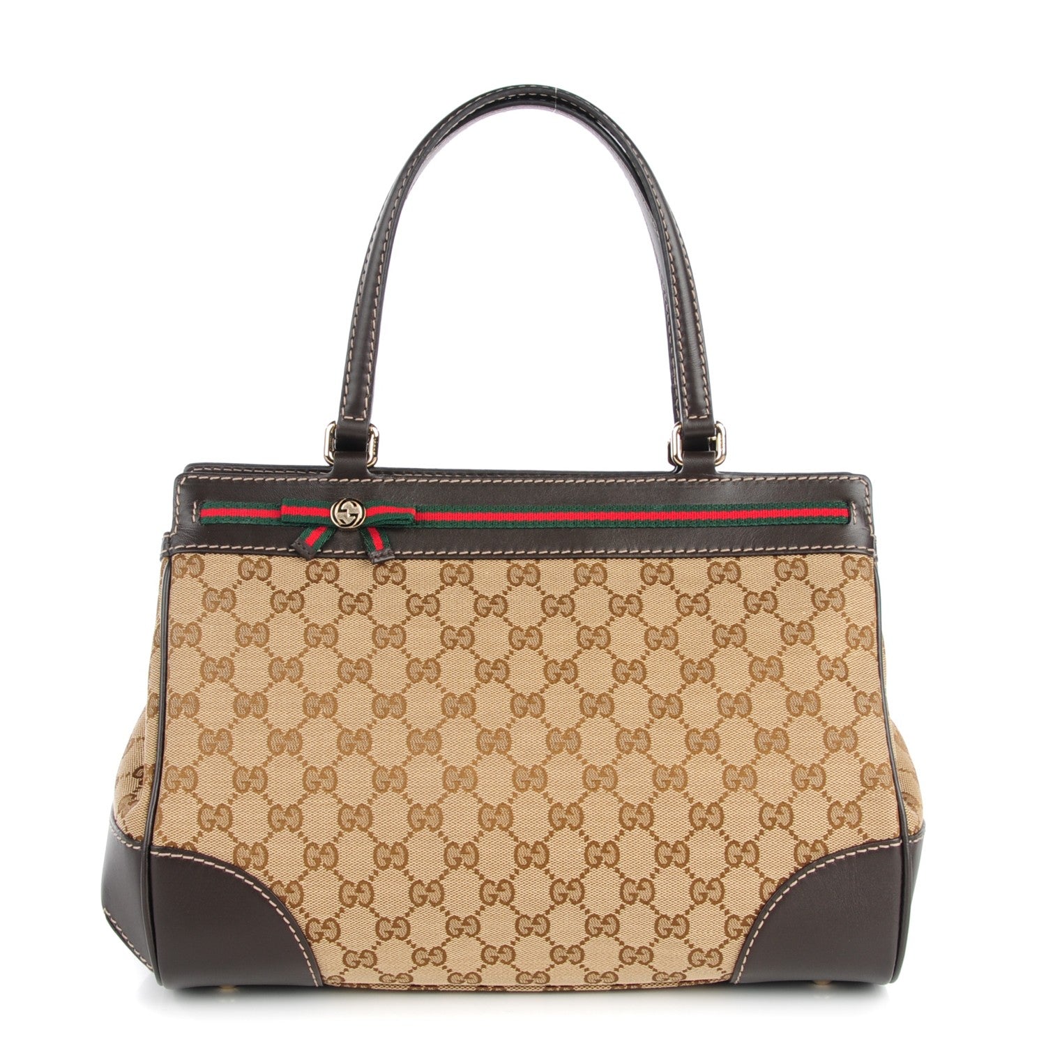 Gucci Monogram Medium Mayfair Tote Dark Brown 1 of 8