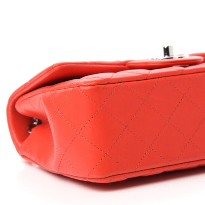 Chanel Lambskin Quilted Mini Rectangular Flap Red 6 of 10