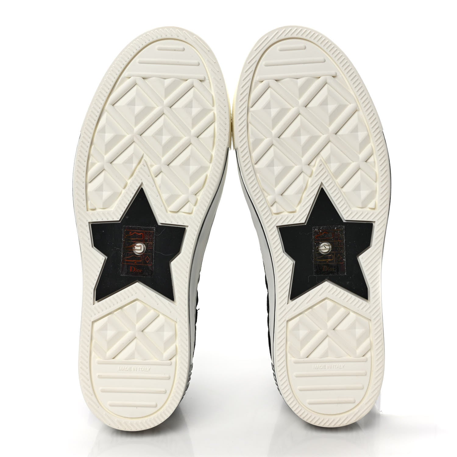 Christian Dior Technical Knit Calfskin Womens Walk'N'Dior High Top Sneaker 37 Black 6 of 9