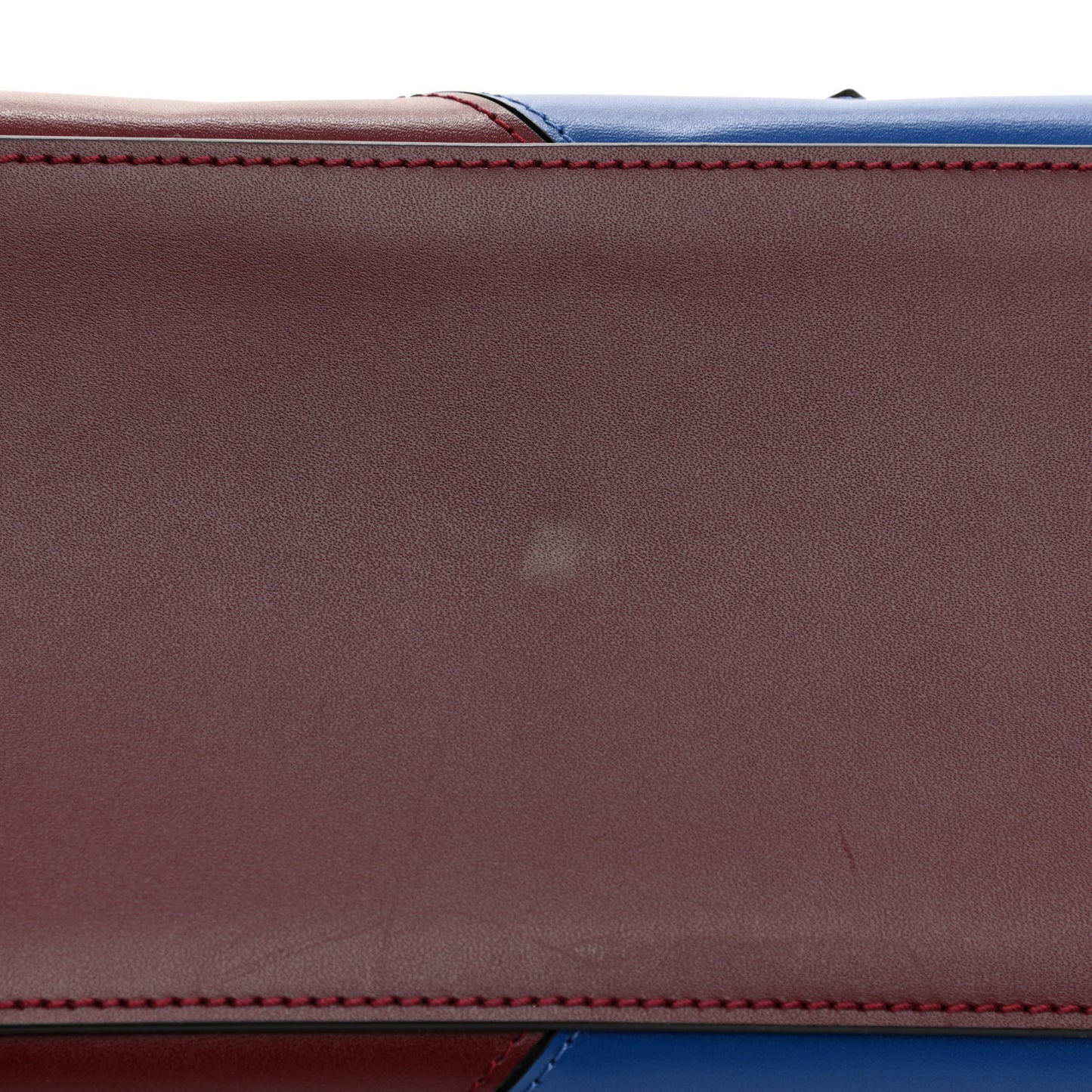 Calfskin Monogram City Steamer MM Blue Burgundy White
