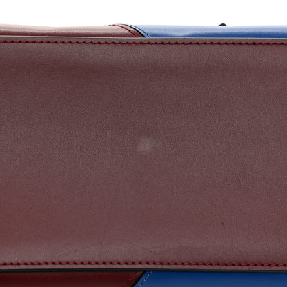 Louis Vuitton Calfskin Monogram City Steamer MM Blue Burgundy White 10 of 12