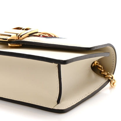 Gucci Calfskin Super Mini Sylvie Chain Shoulder Bag White 10 of 11