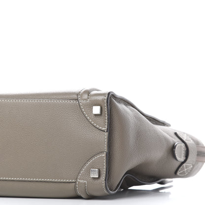Celine Drummed Calfskin Micro Luggage Souris 8 of 9