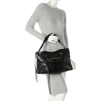 Balenciaga Agneau Classic Silver Hardware City Black 2 of 7