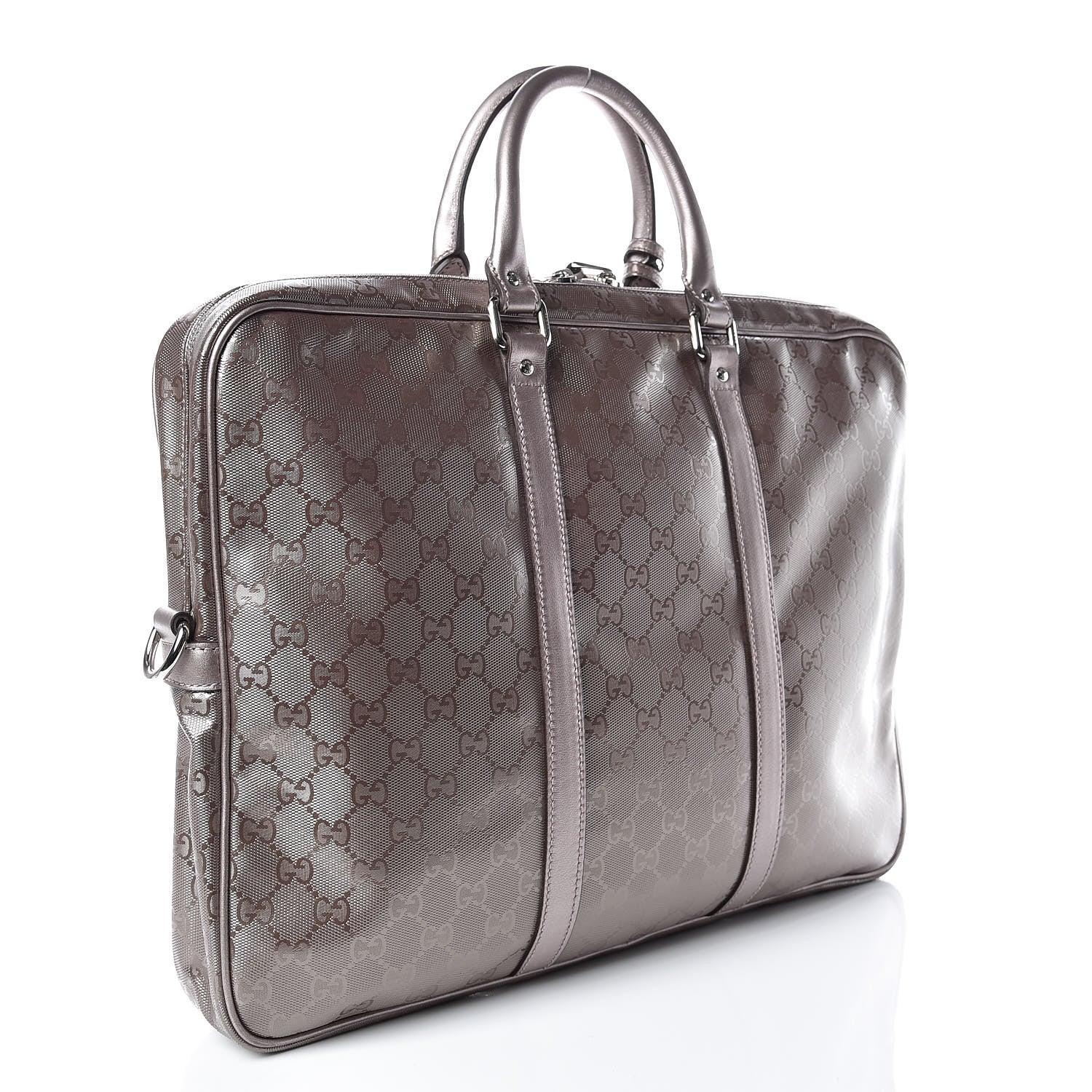 Gucci Imprime Monogram Medium Briefcase Pewter 3 of 9