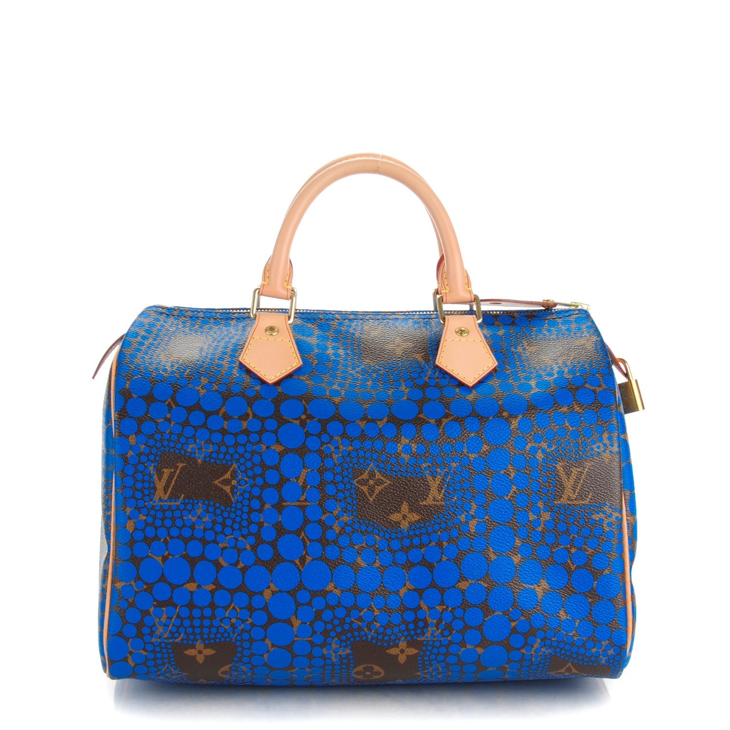 Louis Vuitton Monogram Kusama Town Speedy 30 Blue 1 of 7