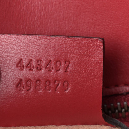 Gucci Calfskin Matelasse Small GG Marmont Shoulder Bag Hibiscus Red 7 of 11