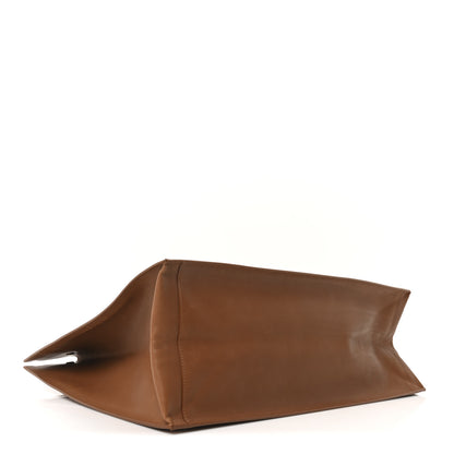 Saint Laurent Raffia Linen Calfskin Rive Gauche Tote Naturale Brown 4 of 10