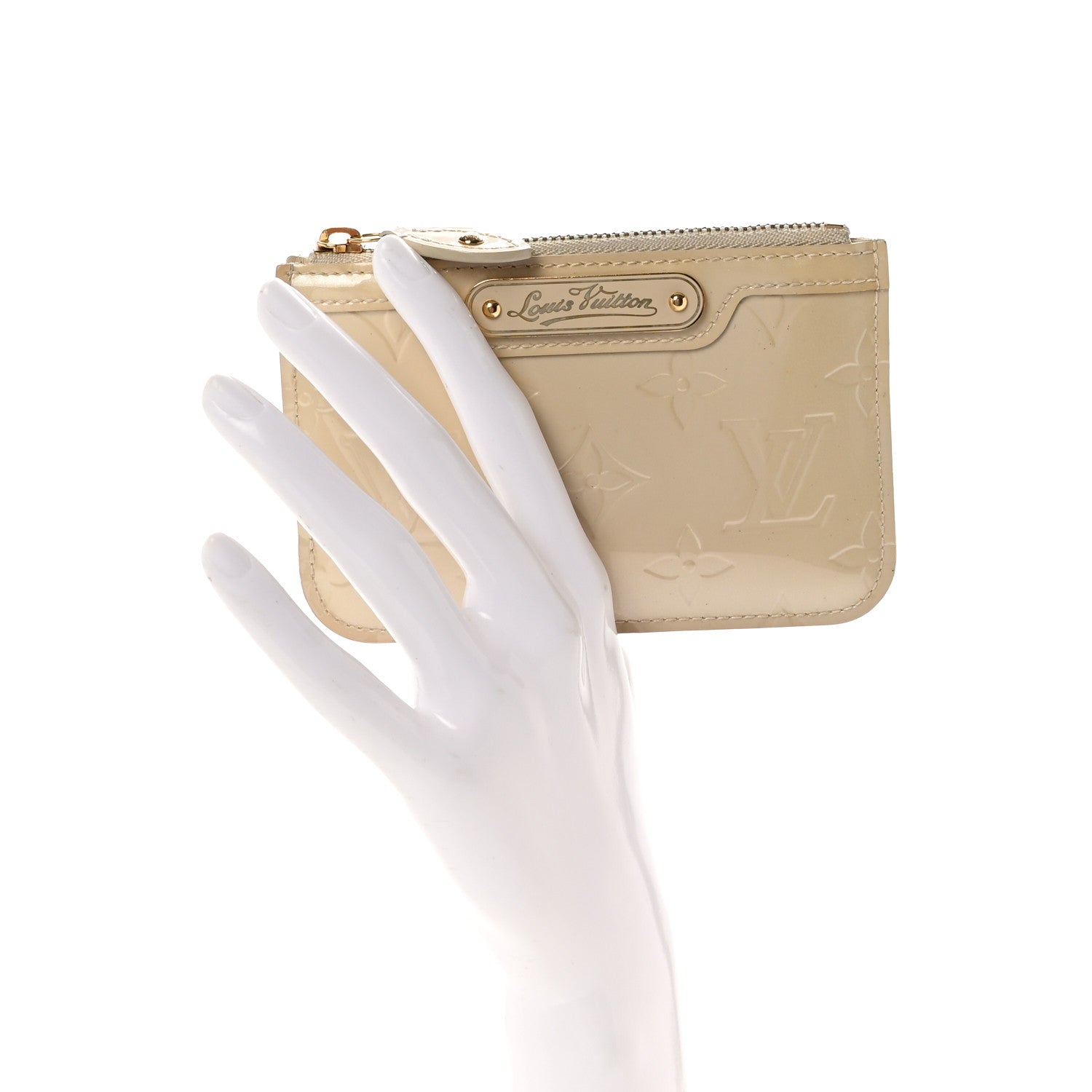 Louis Vuitton Vernis Key Pouch Blanc Corail 2 of 6