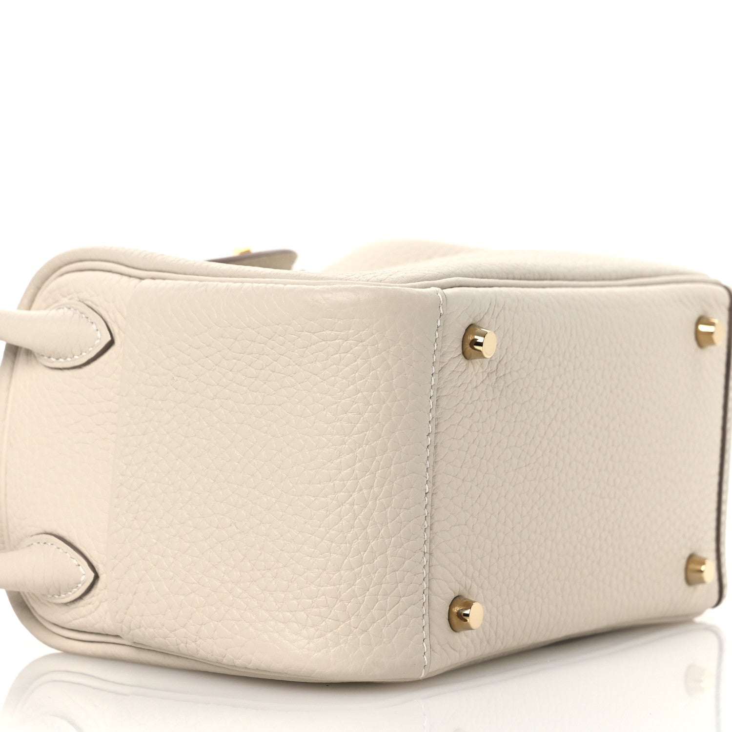 Hermes Taurillon Clemence Mini Lindy 20  Beton 9 of 11