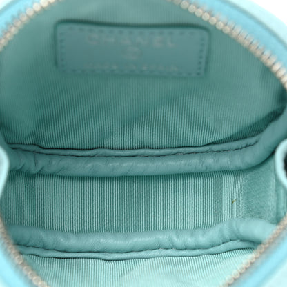 Chanel Lambskin Quilted Zip Around Classic Coin Purse Light Blue 5 of 8