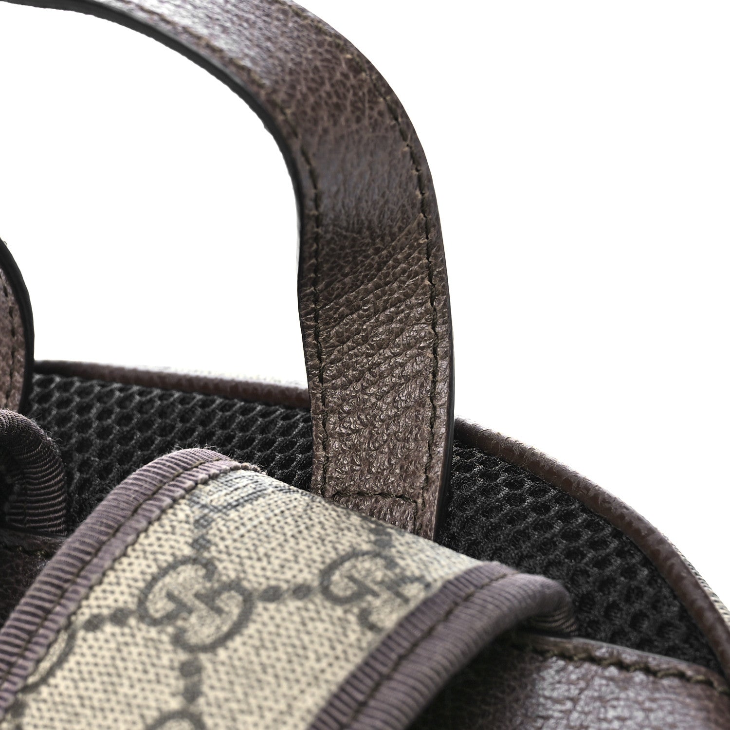 Gucci GG Supreme Monogram Calfskin Web Small Ophidia Day Backpack Beige Ebony New Acero 10 of 10