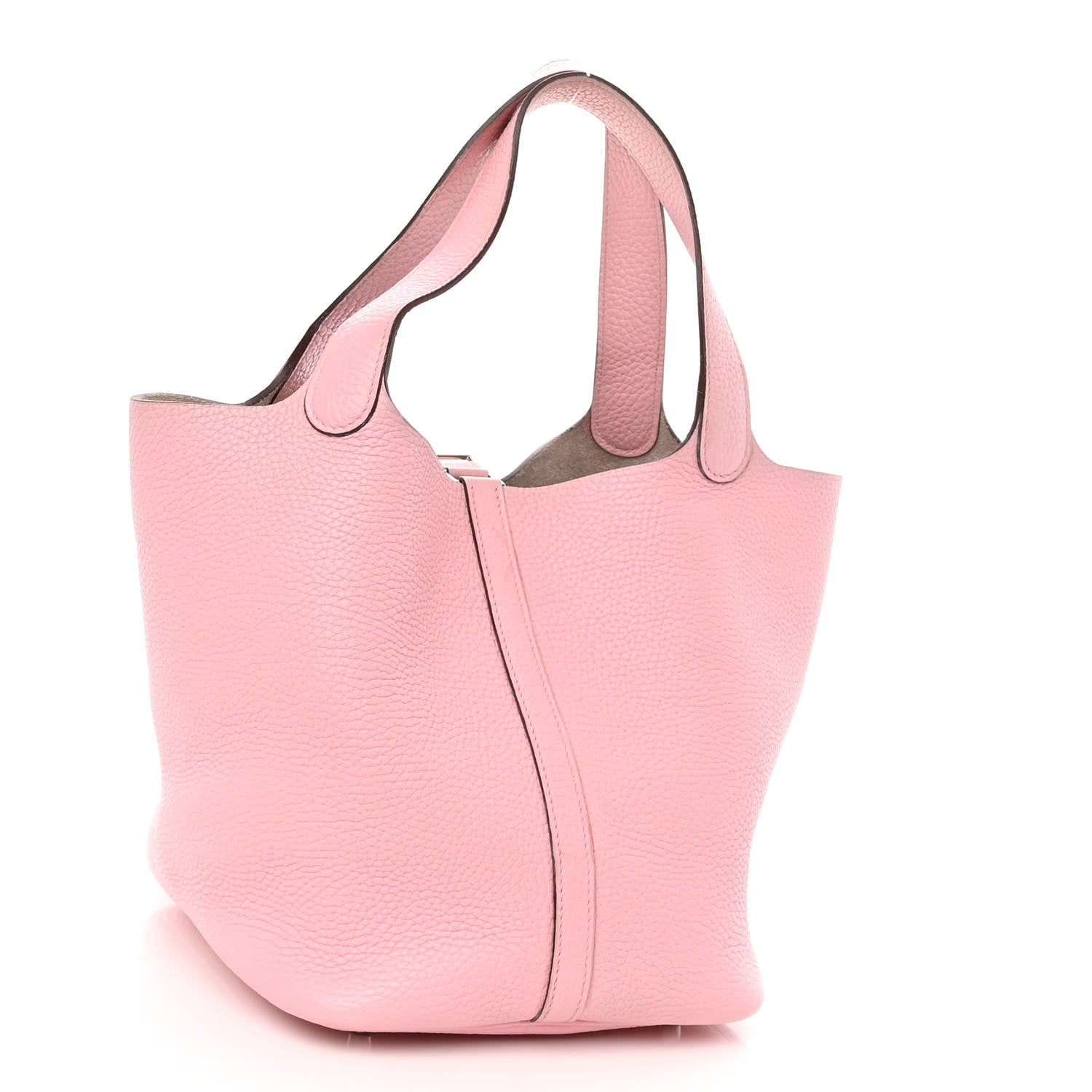 Hermes Taurillon Clemence Picotin Lock 22 MM Rose Sakura 3 of 10