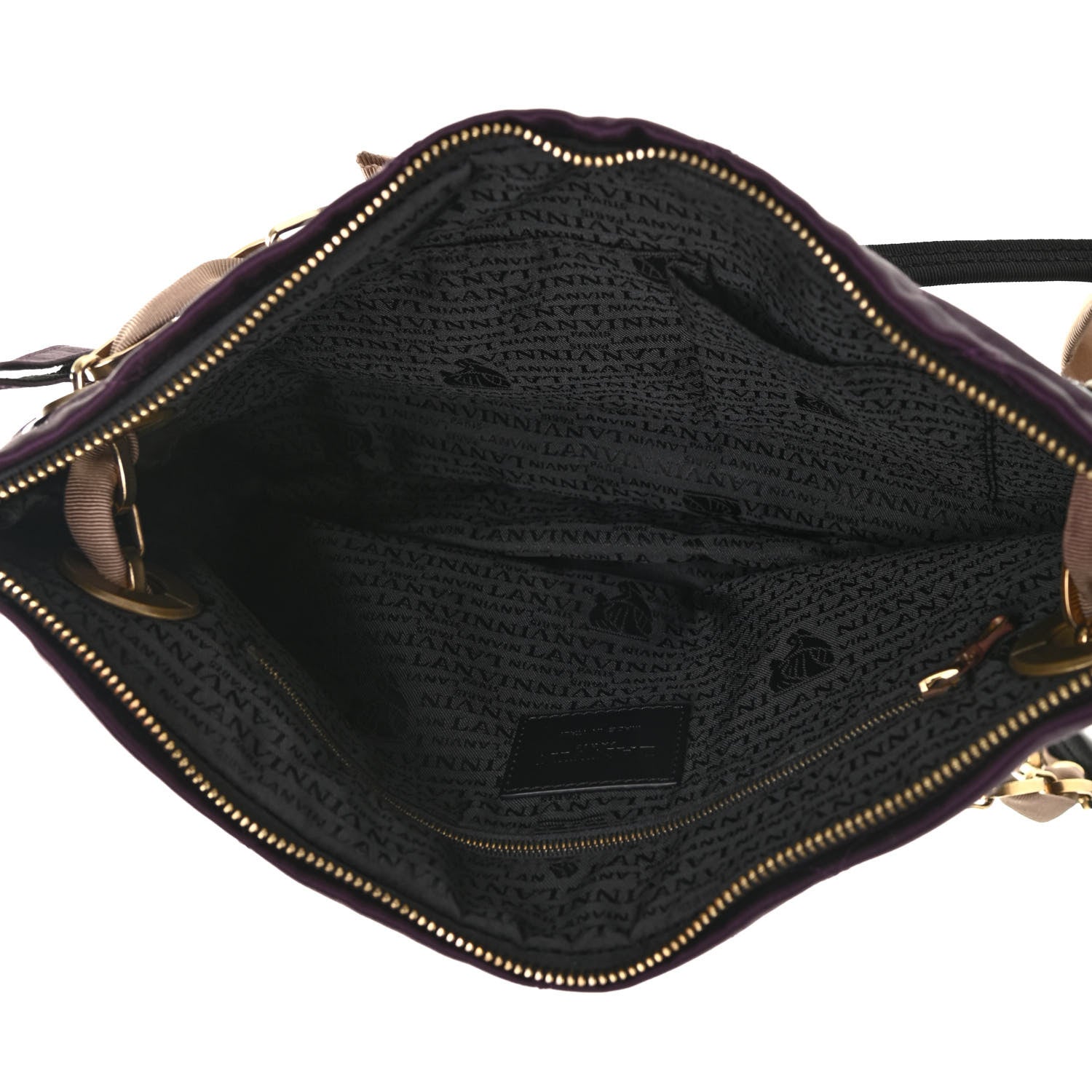 Lanvin Satin Amalia Medium Shoulder Bag Violet 6 of 11