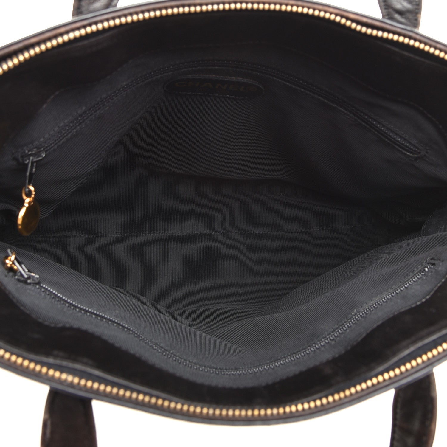 Chanel Patent Logo Shoulder Bag Black 5 of 9