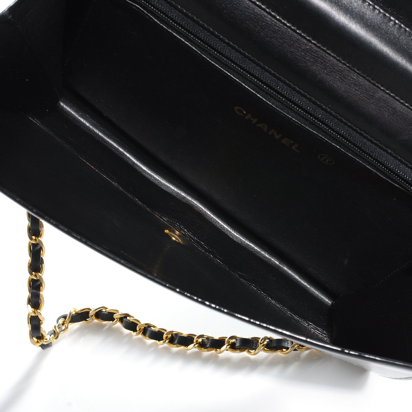 Patent Small Single Flap Black