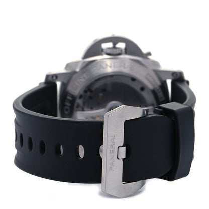 Panerai Stainless Steel Rubber 44mm Luminor 1950 3 Day Power Reserve GMT Automatic Watch Black PAM00321 3 of 4