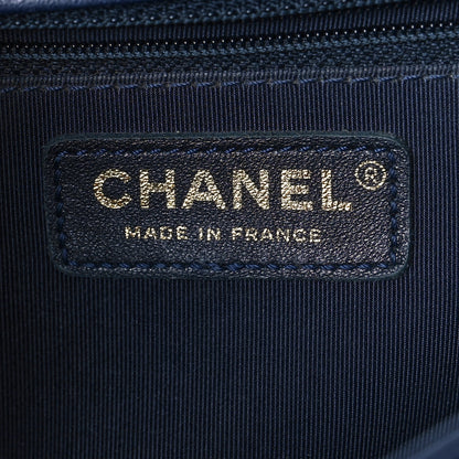 Chanel Lambskin Quilted New Medium Boy Flap Dark Navy Blue 6 of 16