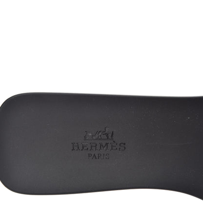 Hermes Rubber Aloha Sandals 37 Black 8 of 11
