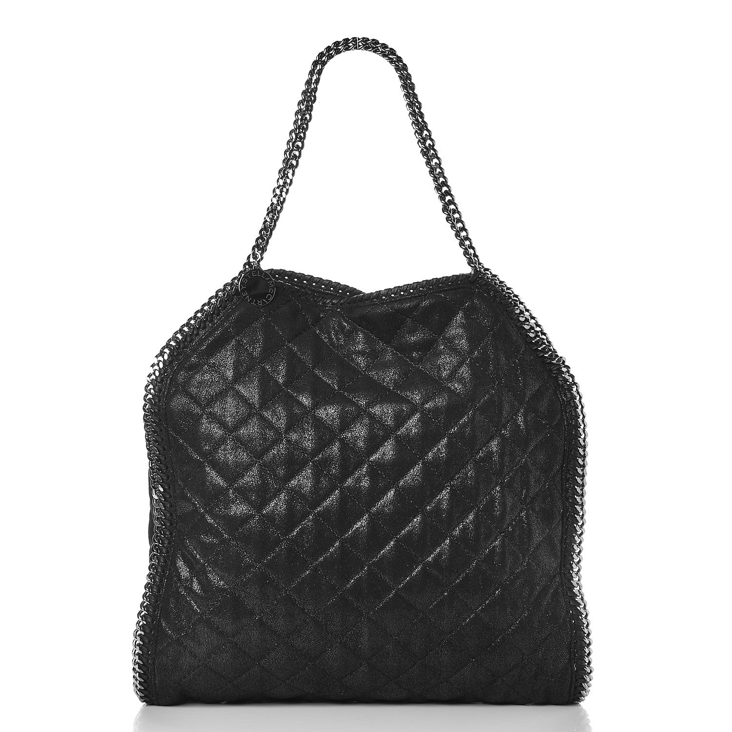 Stella McCartney Shaggy Deer Quilted Big Falabella Black 1 of 8