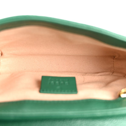 Gucci Azalea Calfskin Enamel Matelasse Diagonal Super Mini Torchon GG Marmont Shoulder Bag New Shamarock Emerald 5 of 10