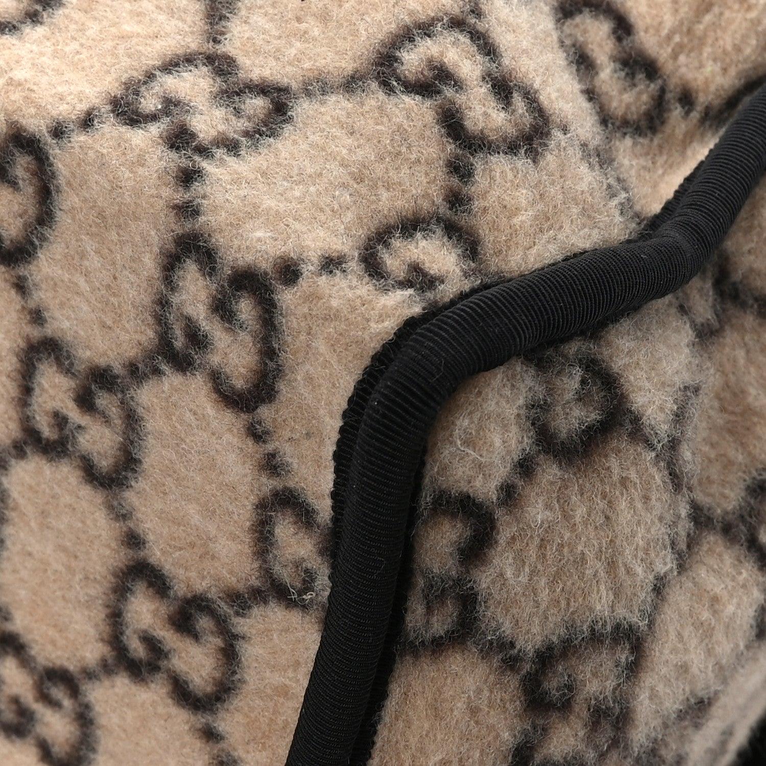 Gucci Covered Wool GG Monogram Large Tote Bag Beige Ebony 9 of 11