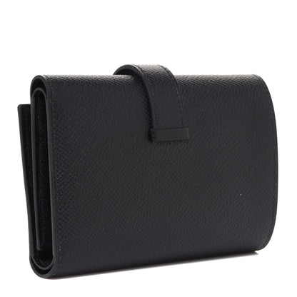 Hermes Epsom Tri-Fold Compact Monochrome Bearn Wallet Black 3 of 8