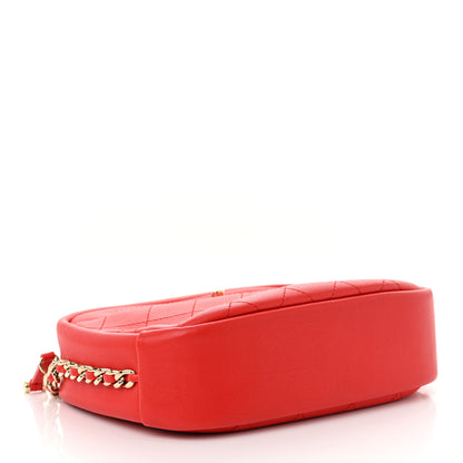 Chanel Goatskin Quilted Large Casual Trip Camera Case Bag Red 4 of 12