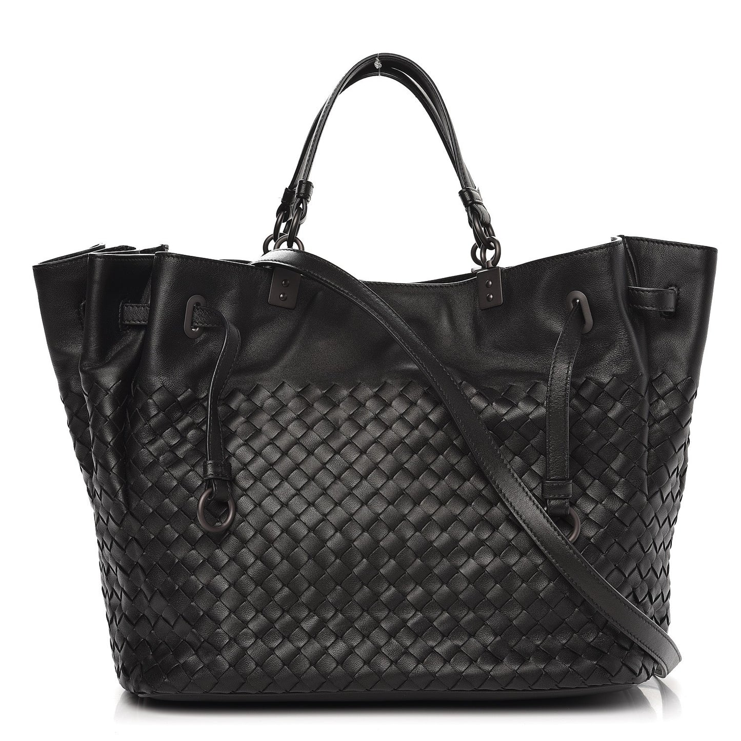 Nappa Intrecciato Bucket Bag Nero Black