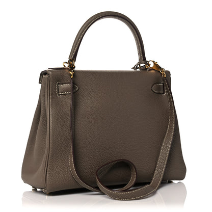 Hermes Togo Kelly Retourne 28 Etoupe 3 of 40