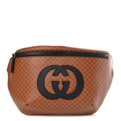 Gucci X DAPPER DAN Calfskin GG Micro Monogram Belt Bag Brown 1 of 11