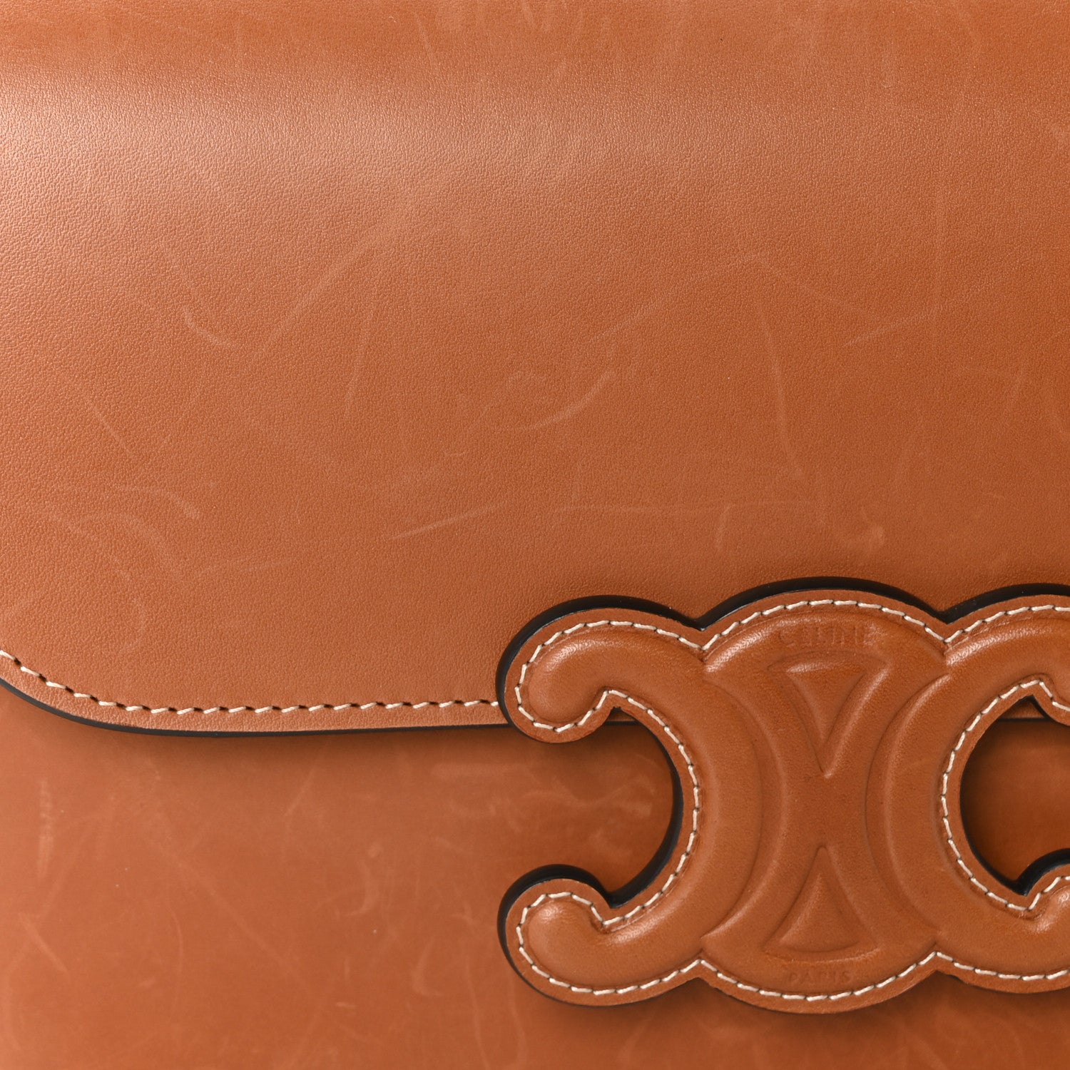 Celine Natural Calfskin Triomphe Tan 9 of 9