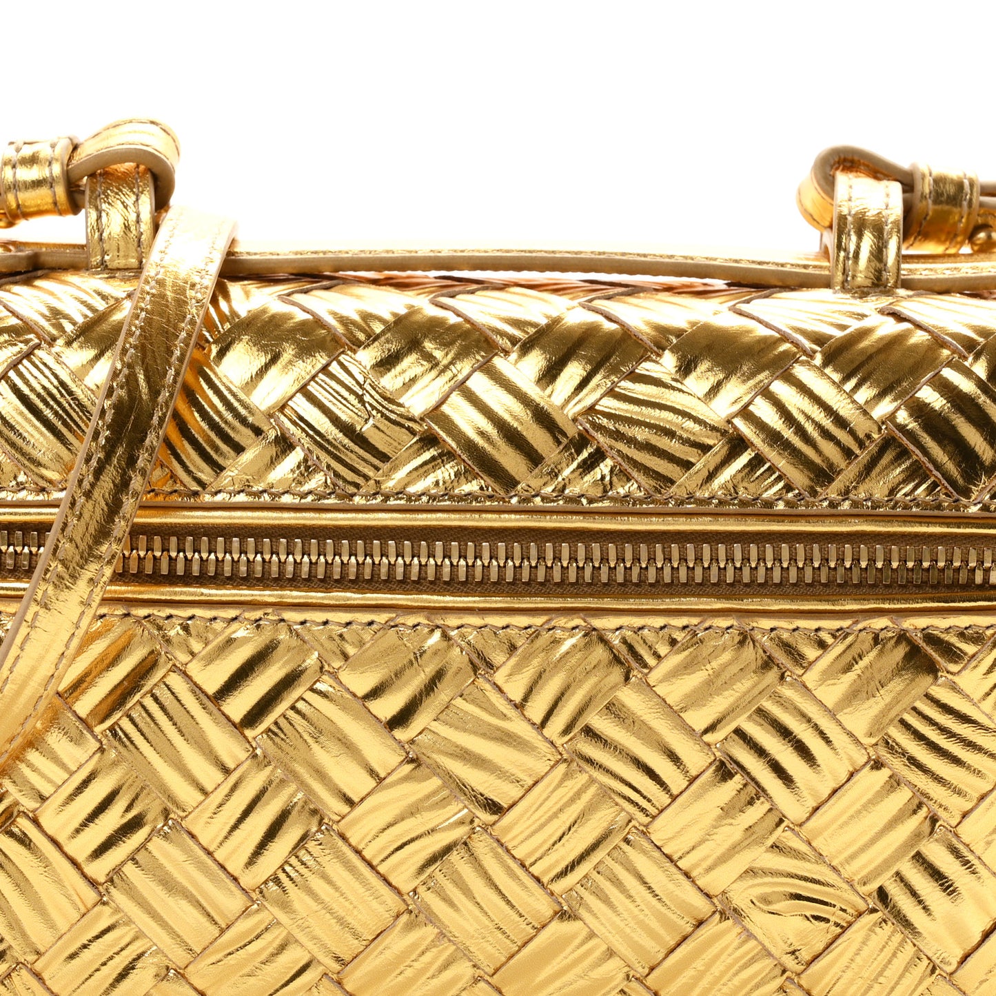 Metallic Intreccio Millefili Bang Bang Vanity Case Gold