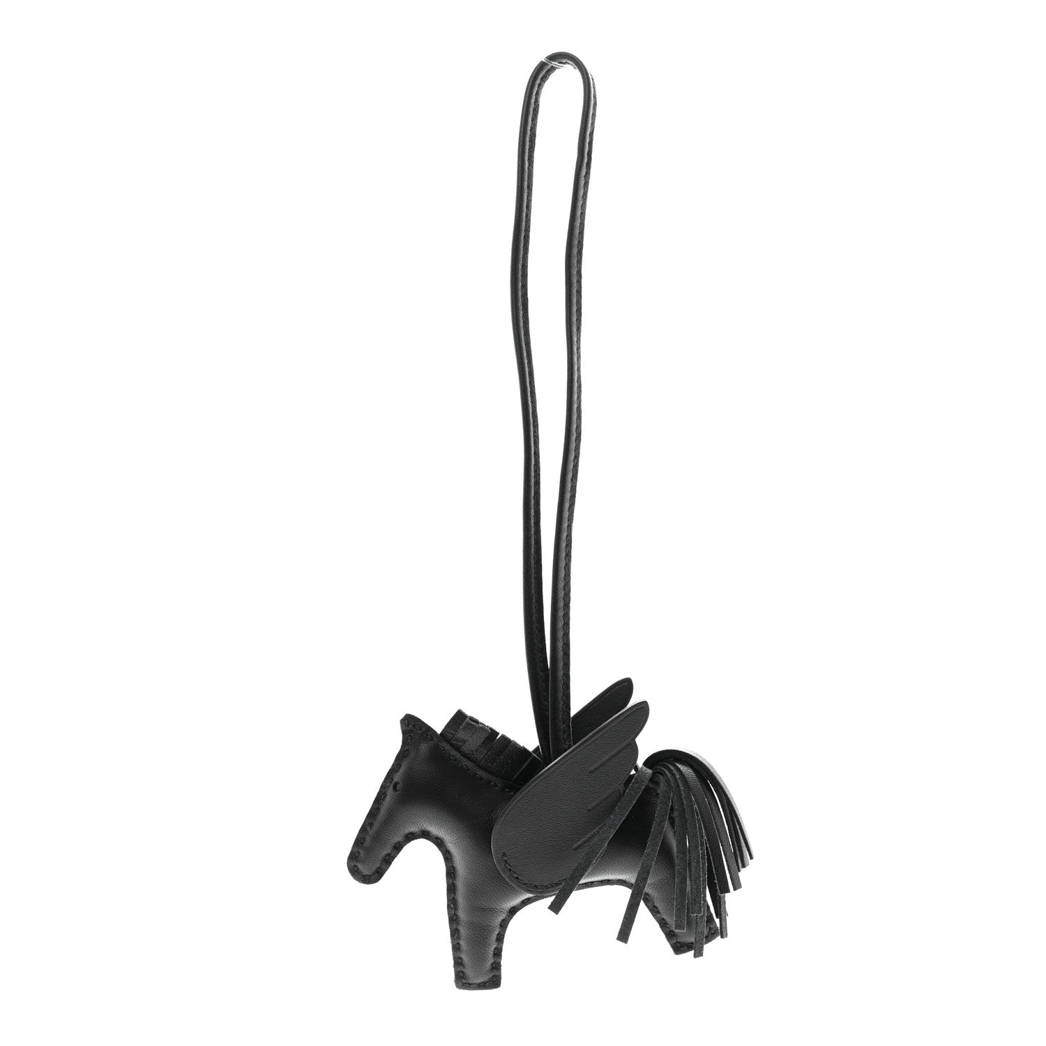 Hermes Milo Lambskin Grigri Rodeo Pegase Horse Bag Charm PM So Black 1 of 4
